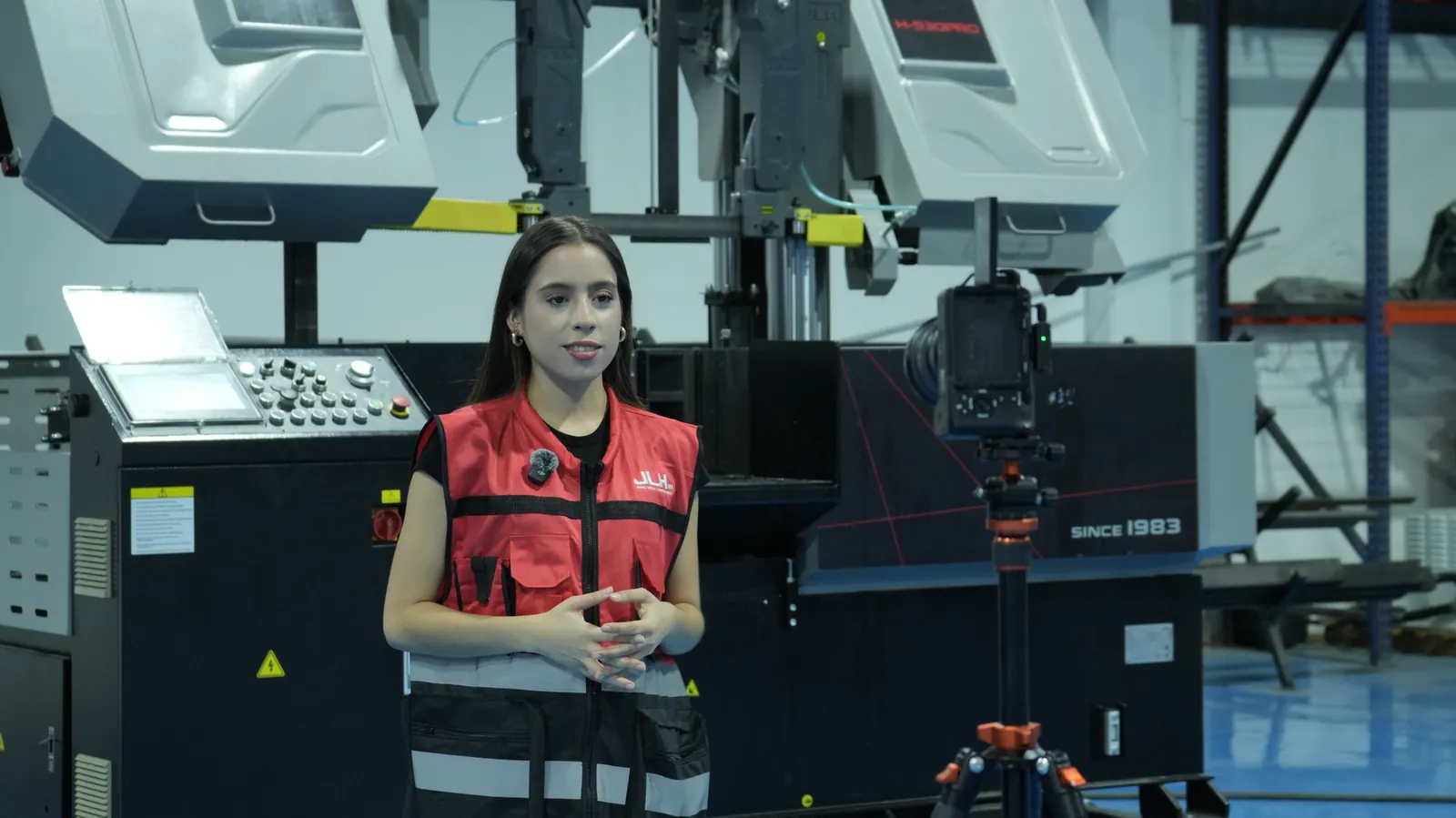 Grabación de la operación de una máquina de corte
