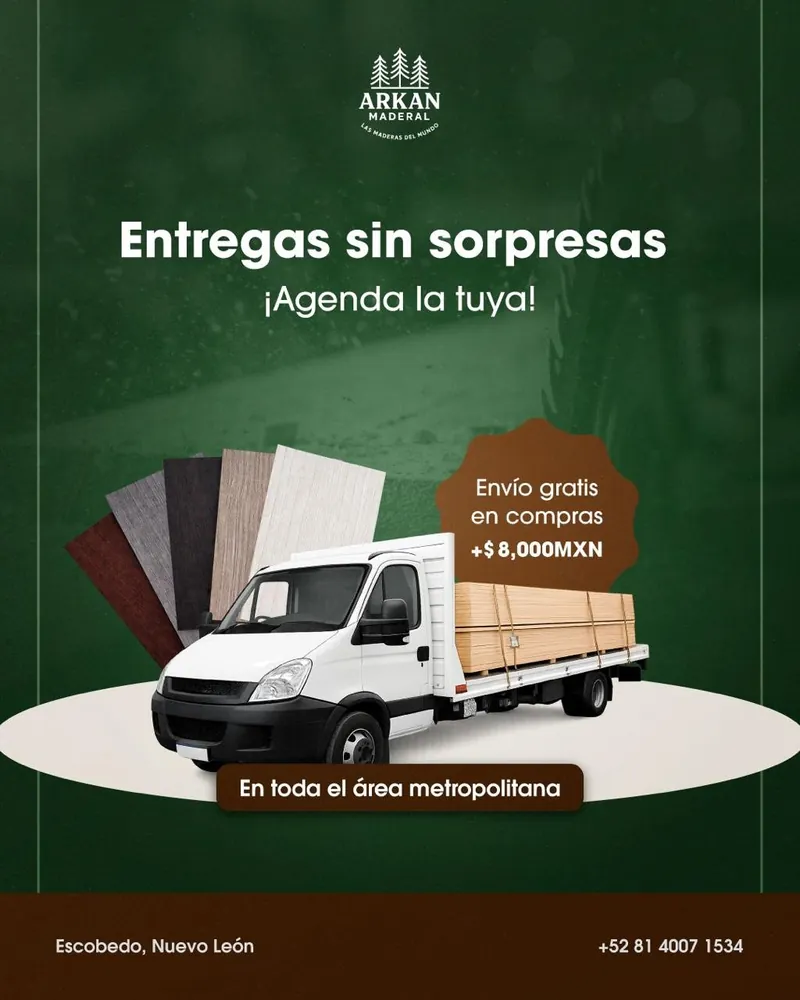 Arkan Maderas: entregas sin sorpresas en toda el área metropolitana
